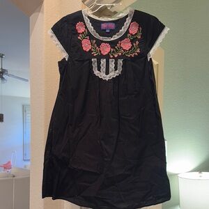 Black Embroidered small dress